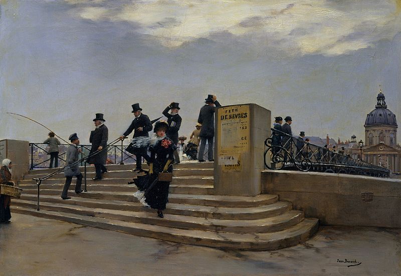 Le pont des Arts en 1849, Jean Béraud