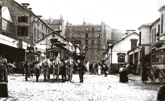 Le dépôt d'omnibus de Clichy vers 1900
