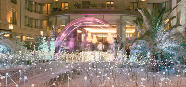 La bulle florale hotel du collectionneur paris fleurs éphémère 