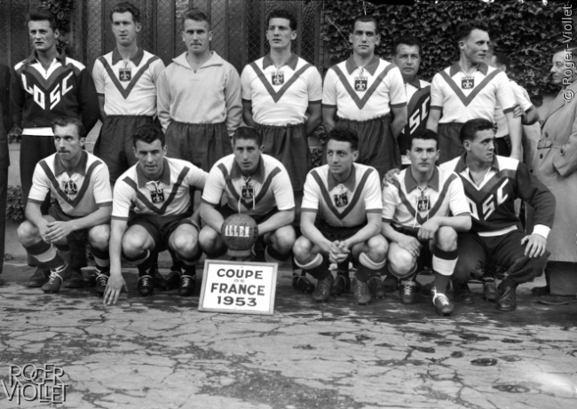 L'équipe de Lille qui remporta la Coupe de France de football, en 1953.