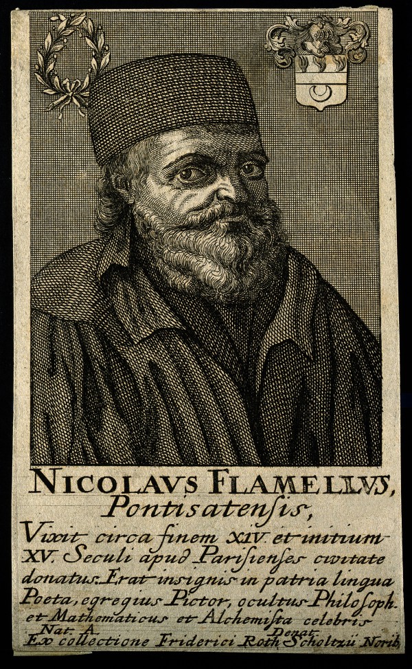 Portrait de Nicolas Flamel © Wellcome Library, London