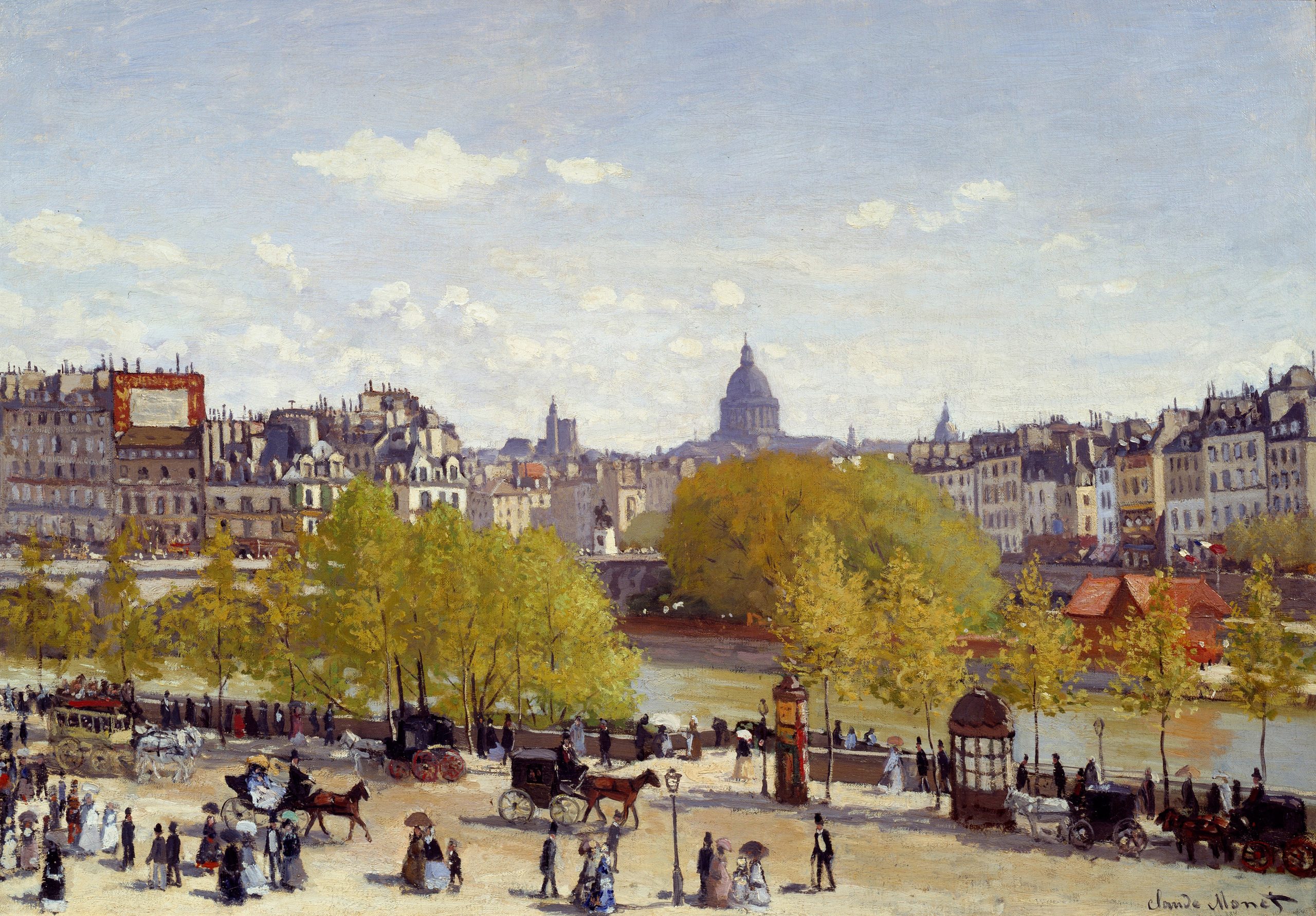 Peinture de Claude Monet représentant les quais du Louvre