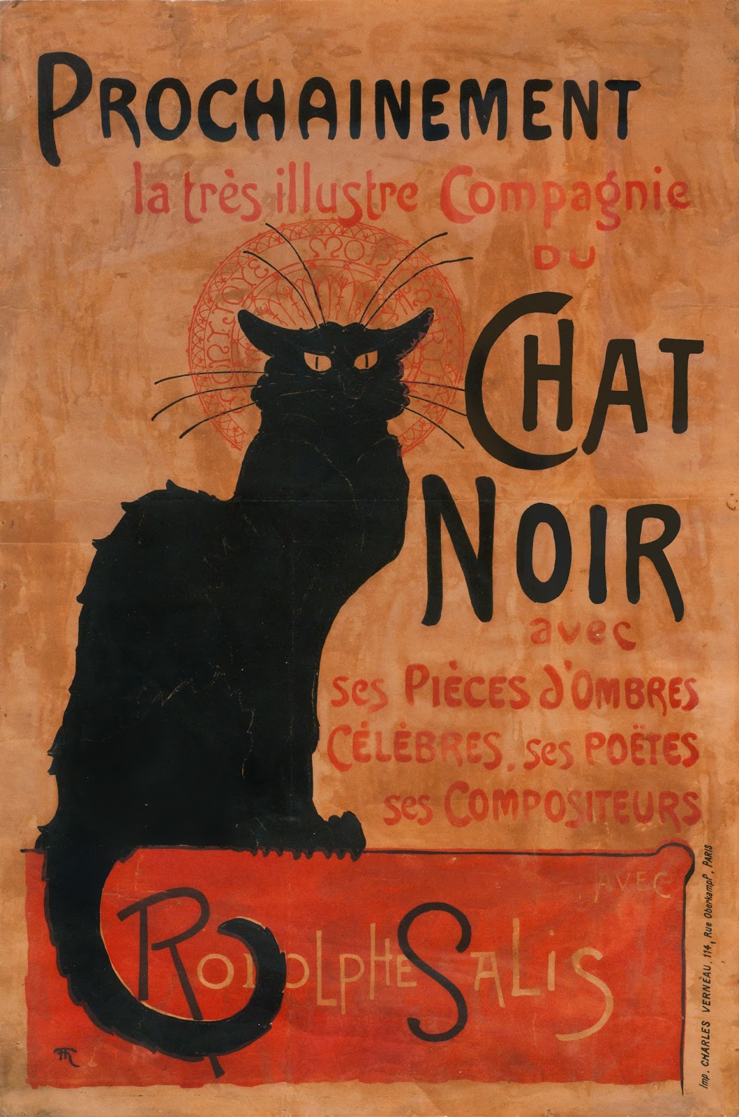 Affiche du chat noir par Steinlen