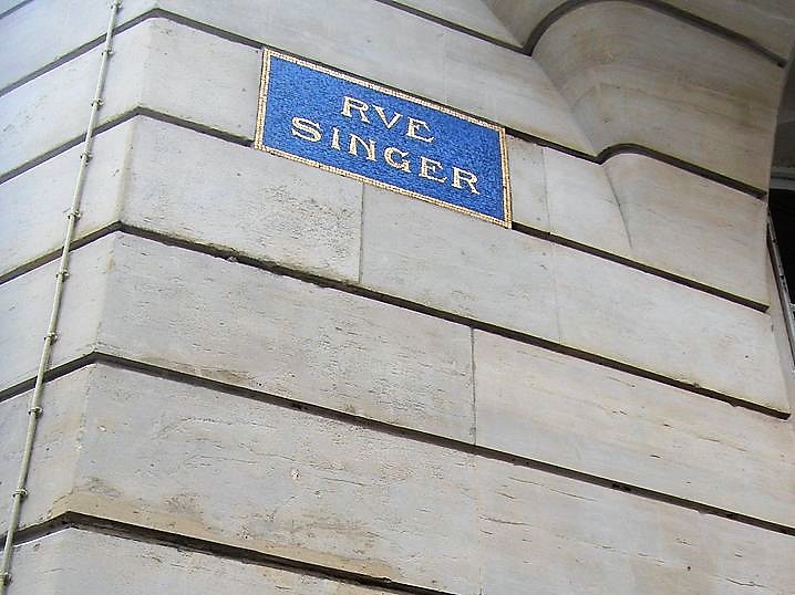 plaque rue paris singer