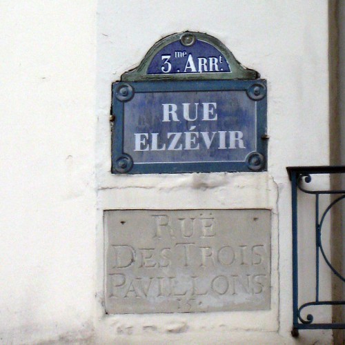 rue elzevir plaque ancienne paris