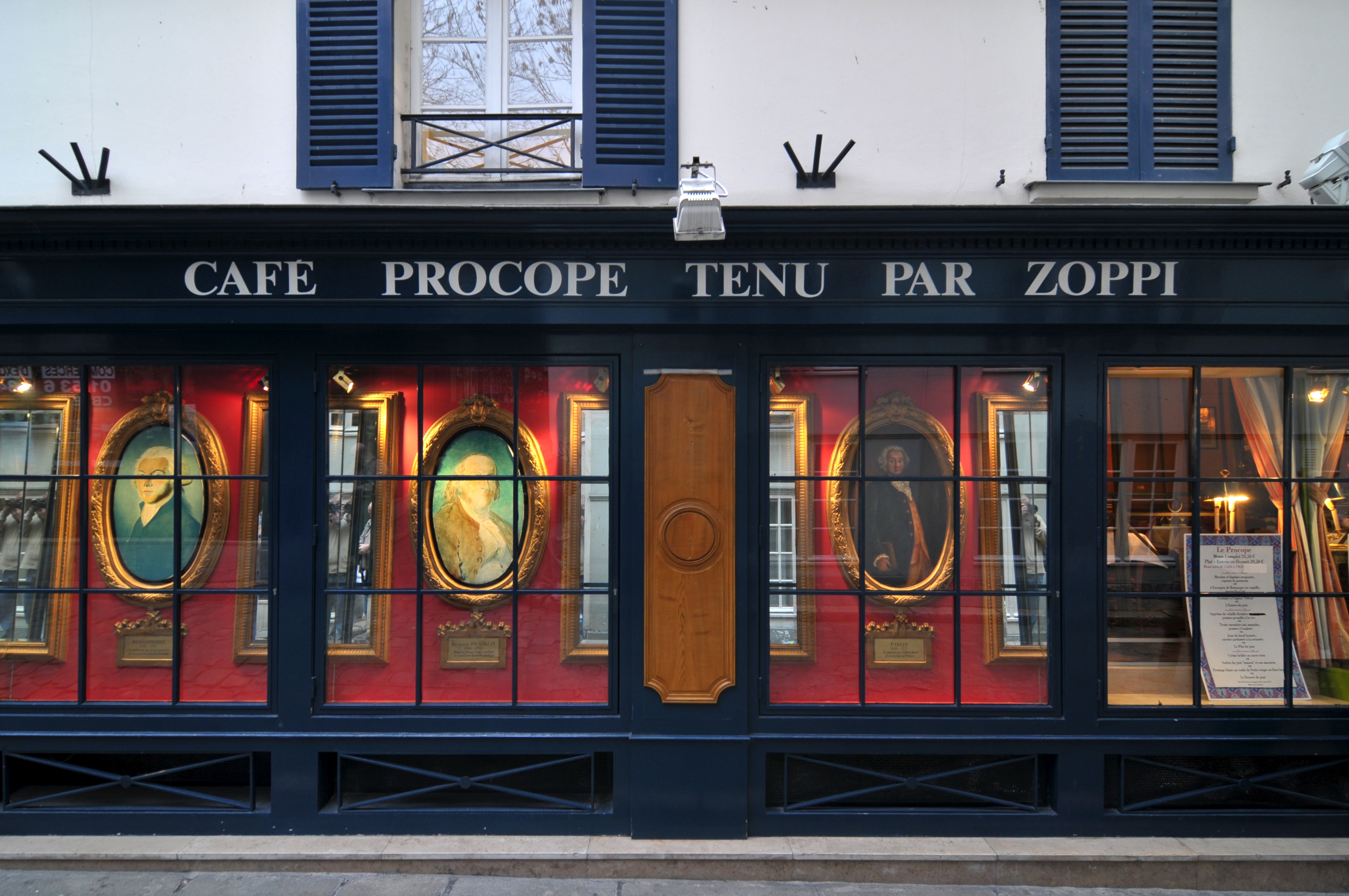 Le café Procope dans le 6e arrondissement