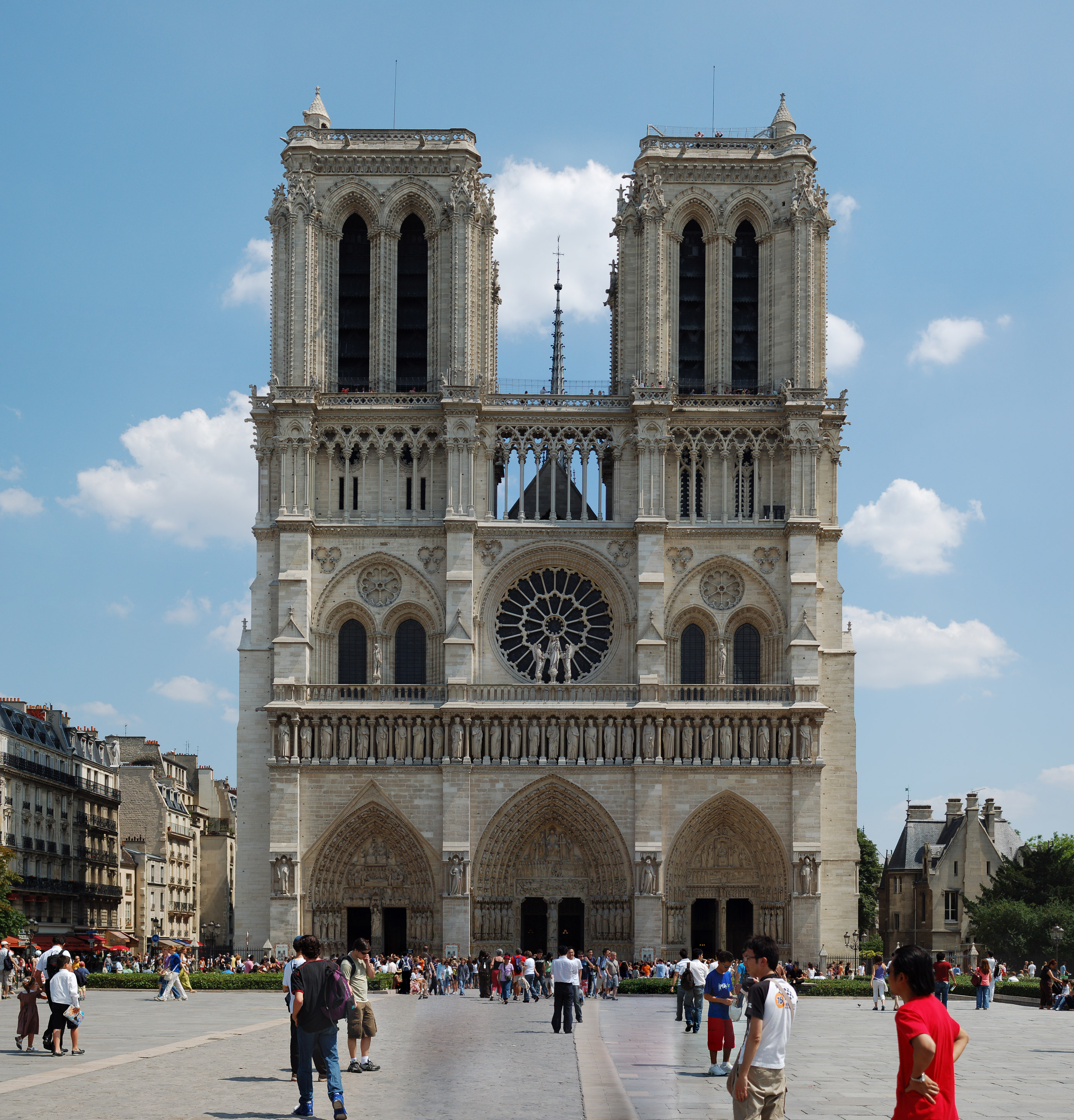 La façade occidentale de Notre-Dame de Paris