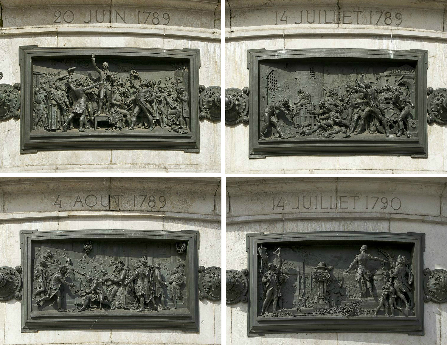 Les haut-reliefs de la statue de la République