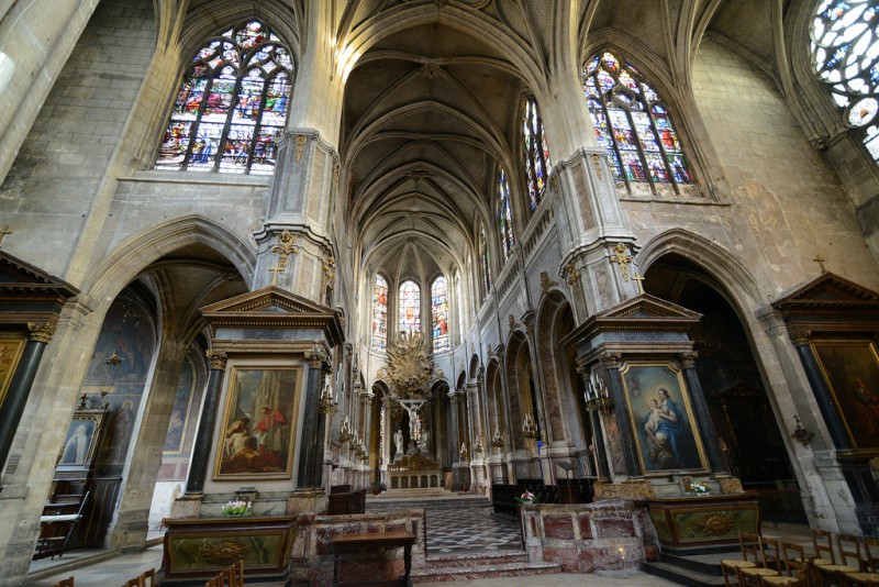 Intérieur de l'église Saint-Merri. DR