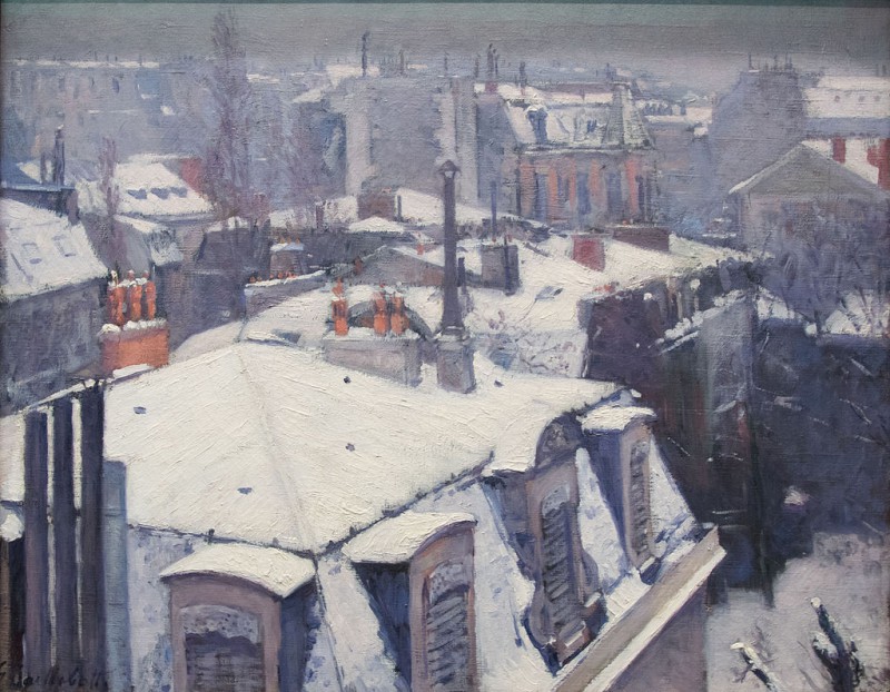 Toits sous la neige, Gustave Caillebotte, 1878-1879