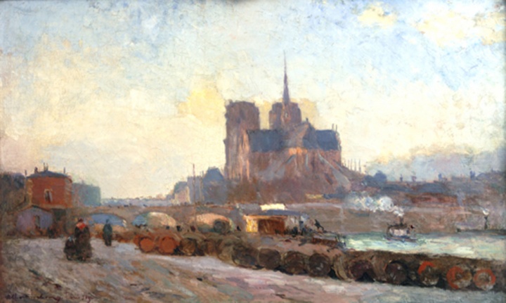 le chevet de Notre-Dame peint par Albert Lebourg en 1892