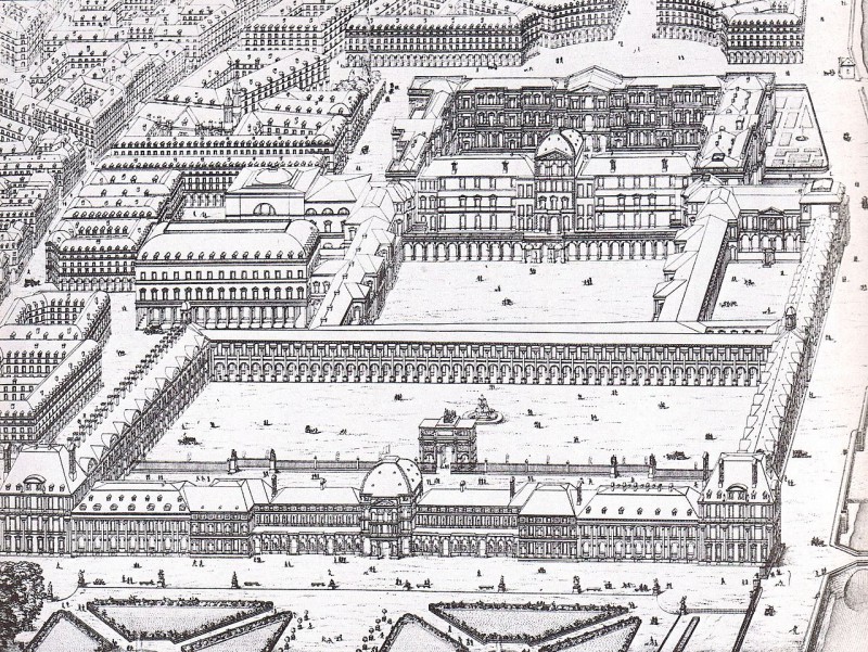 Les plans du Grand Dessein revisitée par Percier et Fontaine et approuvé par Napoléon