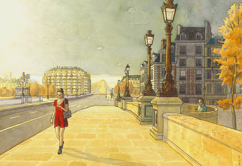 De belles illustrations de Paris à l’aquarelle