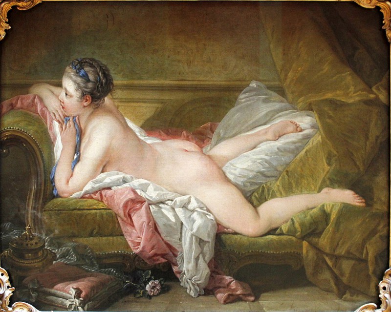 Jeune fille allongée, François Boucher (1753), Ancienne Pinacothèque de Munich