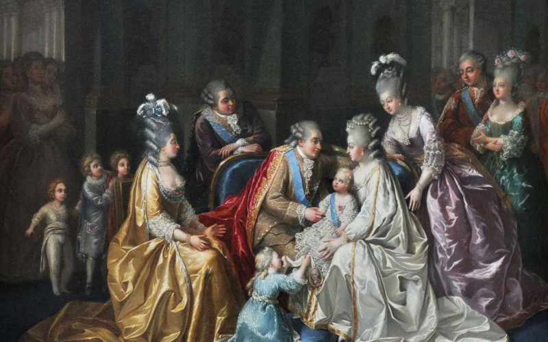 La famille royale française en 1782, peintre anonyme