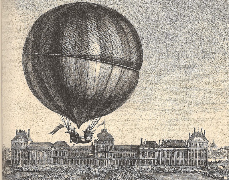 Premier vol d'un ballon hydrogène