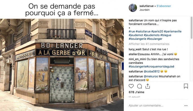 Compte Instagram Salut La Rue
