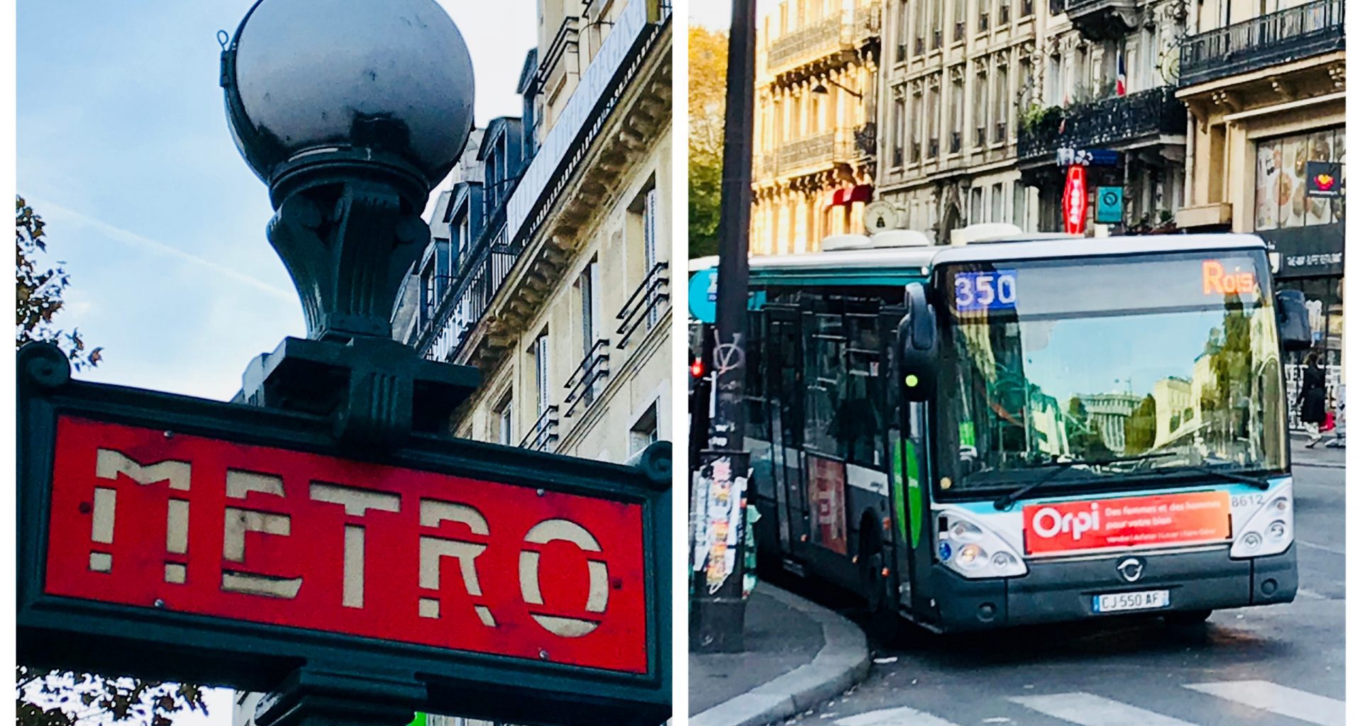 Métro et bus parisiens
