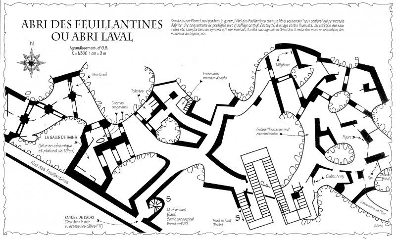 Plan Giraud de l'Abri Laval datant des années 1990