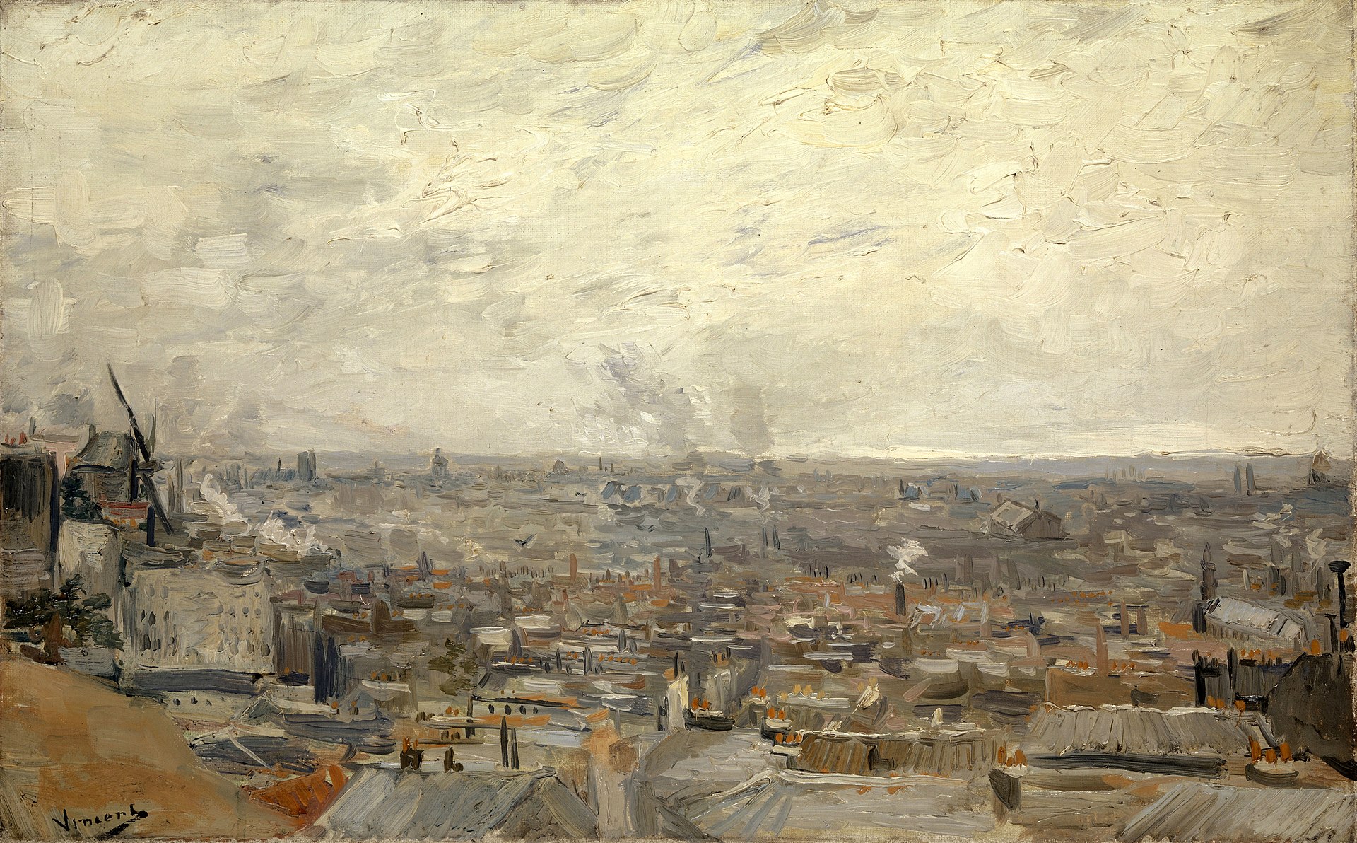 Vue sur Paris de Montmartre, 1886 - Junstmuseum, Bâle, Suisse