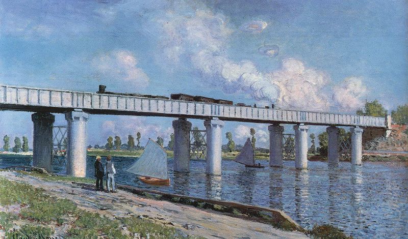 1873 - Le pont de chemin de fer à Argenteuil