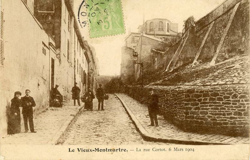 La rue Cortot en 1904