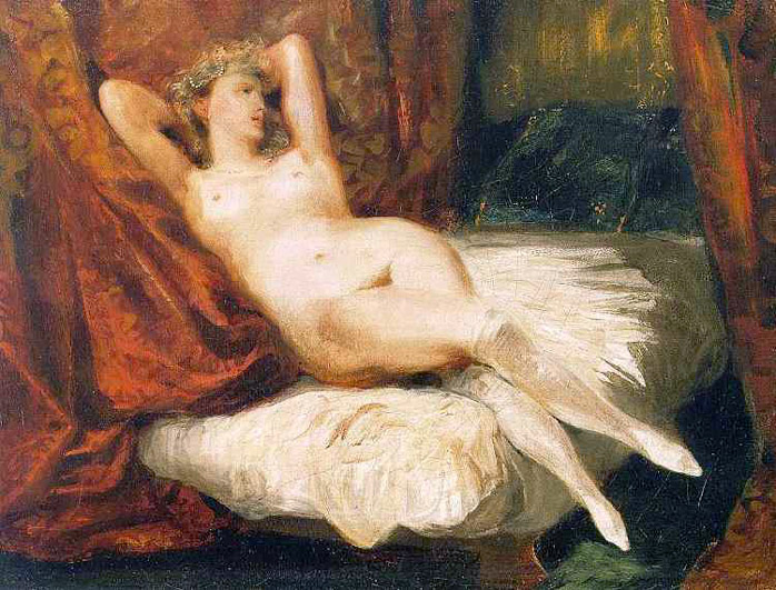 Étude de femme nue, couchée sur un divan, dit la femme aux bas blancs, Eugène Delacroix, Photo (C) RMN-Grand Palais / Hervé Lewandowski