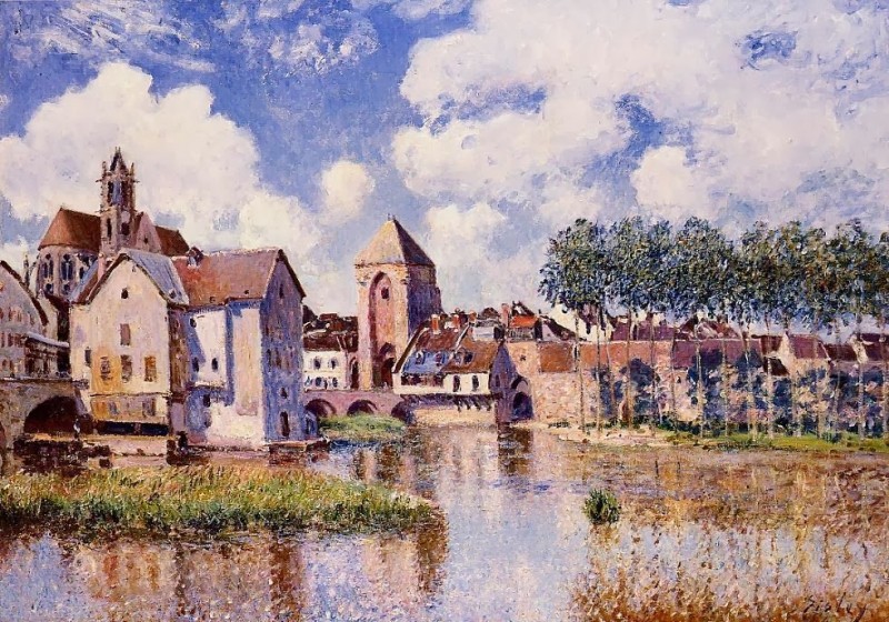 Alfred Sisley, Moret-sur-Loing, la porte de Bourgogne, 1891