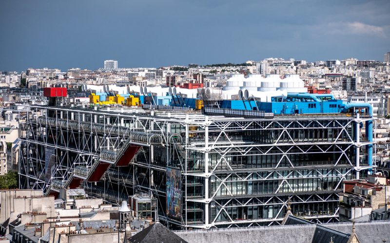 Le Centre Georges Pompidou (Beaubourg) vu de la Tour Saint-Jacqu