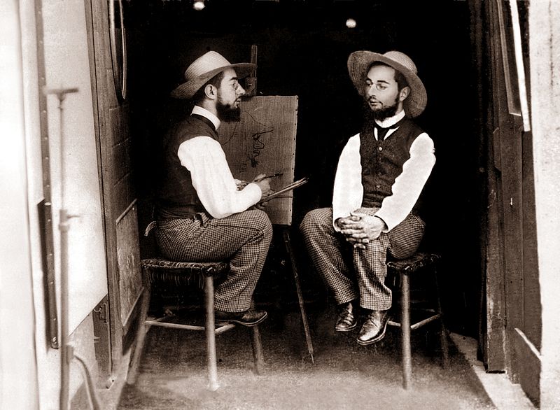 Double portrait de Toulouse-Lautrec, avec Maurice Guibert, 1890
