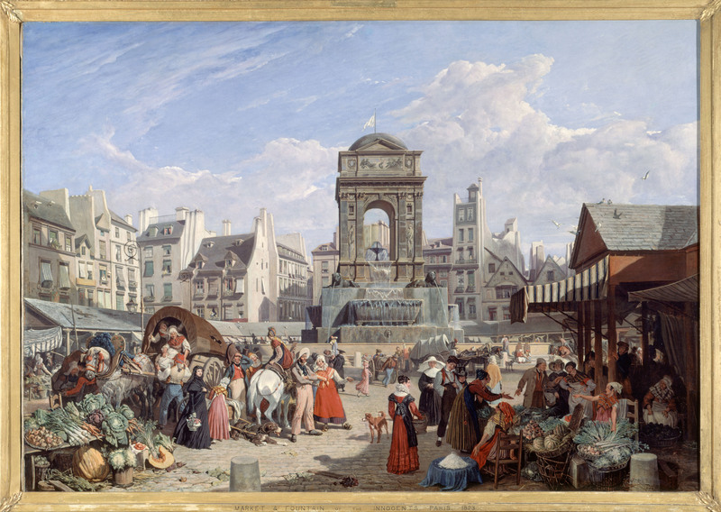 John-James Chalon, Le marché et la fontaine des Innocents, 1822