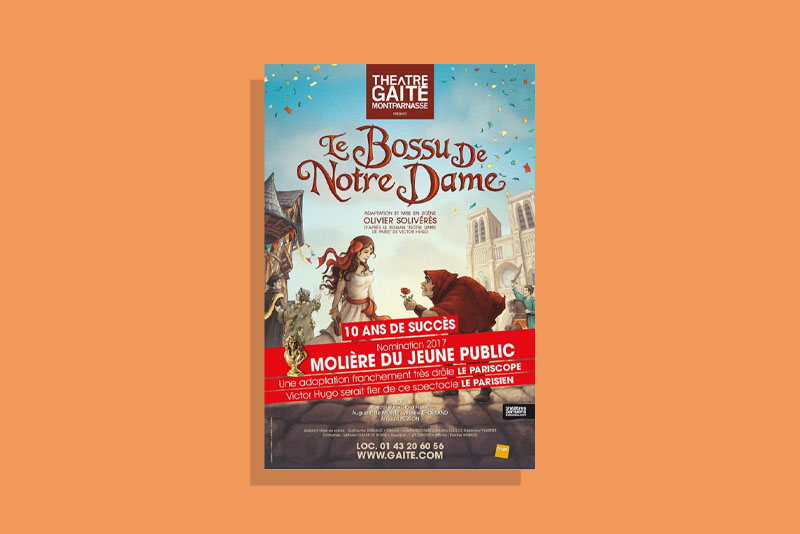 Le Bossu de Notre Dame, Théâtre de la Gaîté Montparnasse à Paris