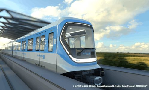 Le visuel de la ligne 18 du métro a été dévoilé. Crédit : © Alstom