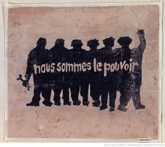 Affiche créée par l'Atelier populaire de l'ex-école des Beaux-Arts de Paris durant Mai 68