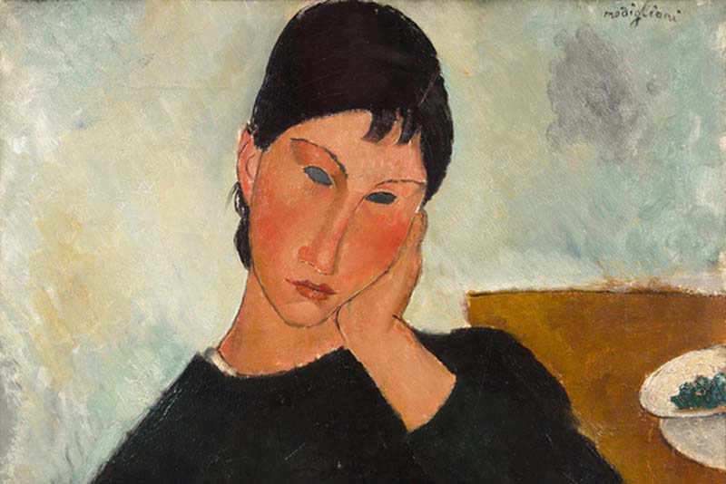 Amedeo Modigliani (1884-1920) Elvire assise, accoudée à une table, 1919 Saint-Louis, Saint Louis Art Museum