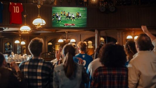 La Coupe de monde masculine de rugby dans un bar © Gorodenkoff / Shutterstock