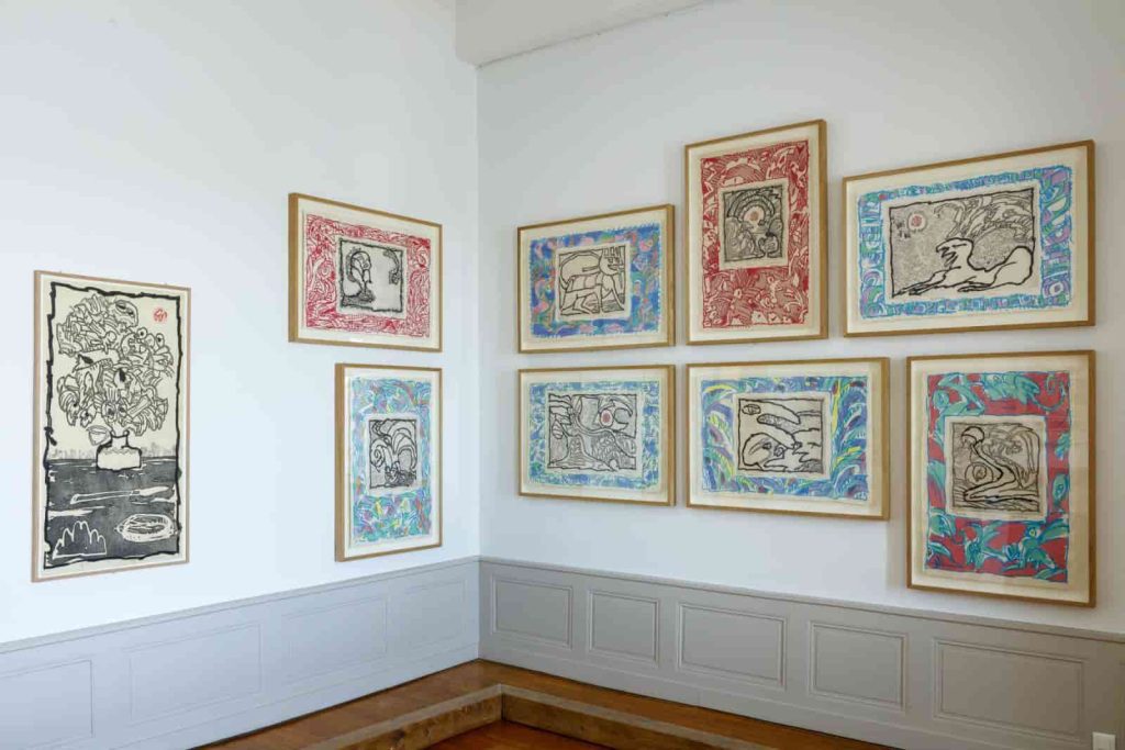 Oeuvres de Alechinsky à la Saison d'art 2023 © E. Sander / Domaine de Chamont-sur-Loire