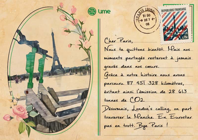 carte postale Lime
