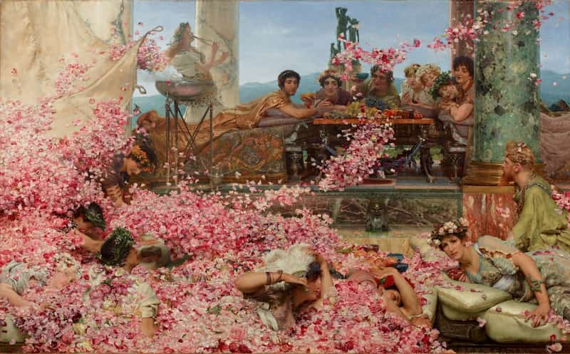 Lawrence Alma-Tadema Les Roses d'Héliogabale , 1888 Huile sur toile, 132,7 x 214,4 cm Mexico, collection Pérez Simón, 10304 © Studio Sébert Photographes