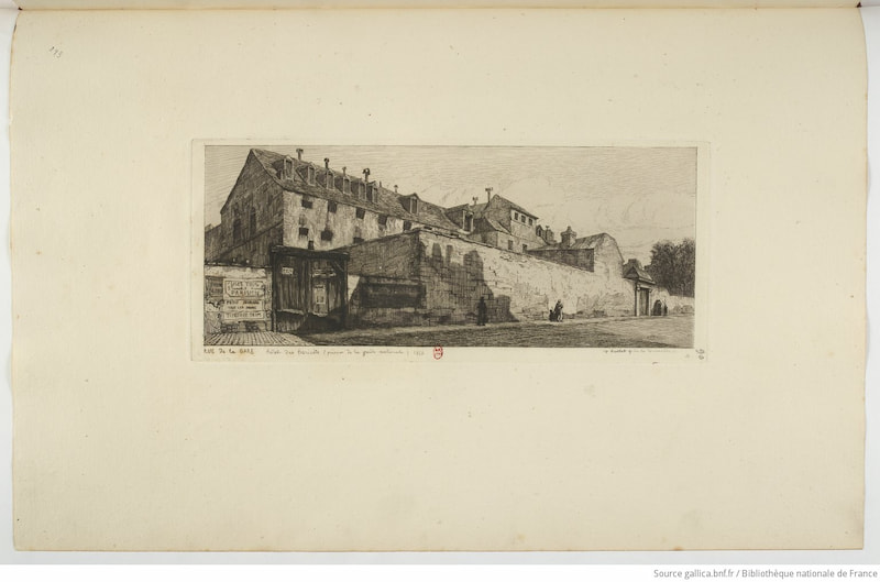  A-P. Martial, Rue de la Gare : Hôtel des Haricots, 1864 - © Gallica