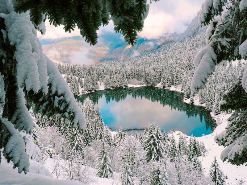 Lac Vert en hiver