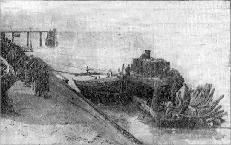 L’épave échouée du Télémaque en 1940 © Société d’Archéologie et de Mémoire Maritime
