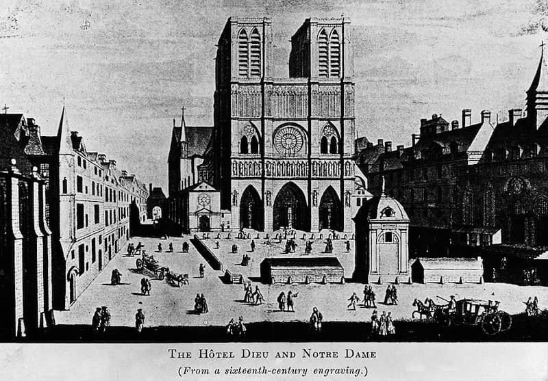 The Hotel-Dieu and Notre Dame © Wellcome Collection
