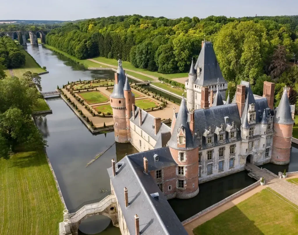 Vue aérienne du château © Conseil départemental d’Eure-et-Loir
