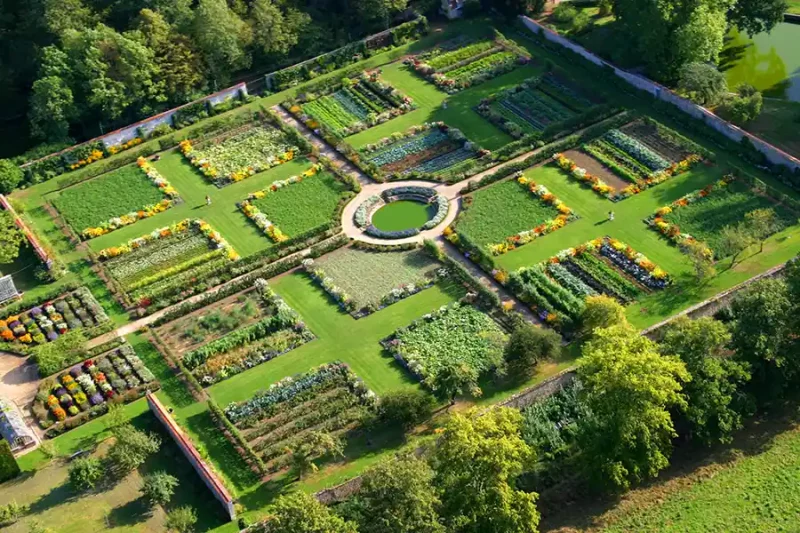 Vue aérienne du jardin © Comité des Parcs et Jardins de France