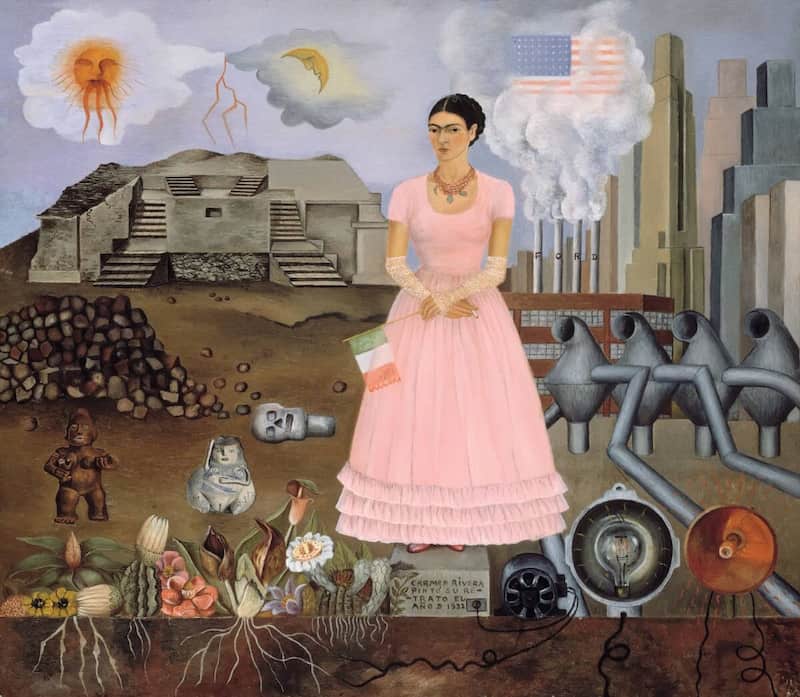 Frida Kahlo, Autoportrait à la frontière du Mexique et des États-Unis, 1932