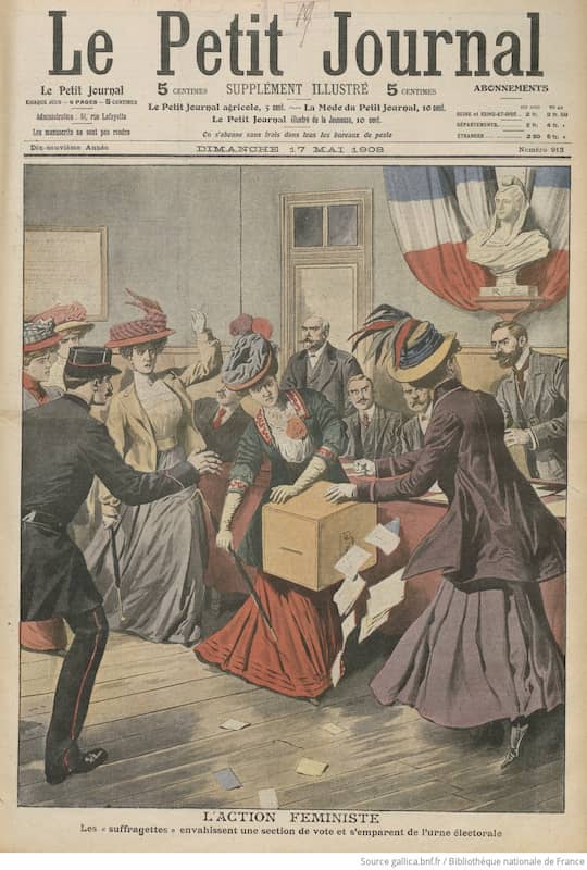 Le Petit journal, "L'action féministe", 17 mai 1908 - © Gallica