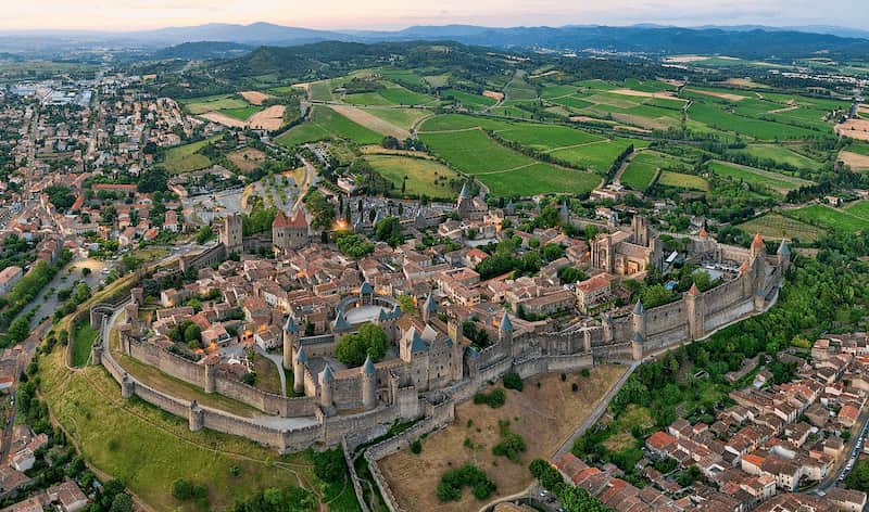 Vue aérienne Carcassonne