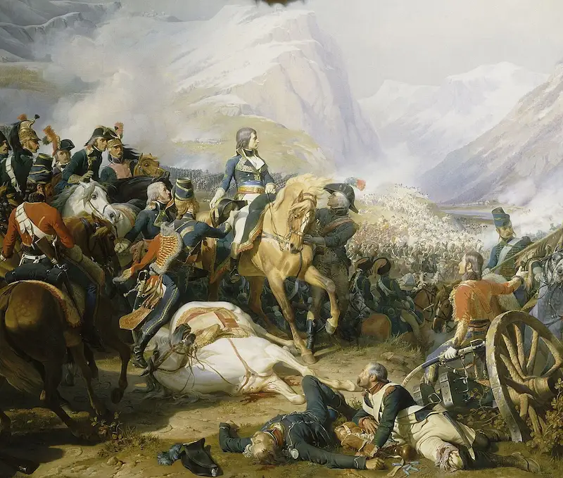 Bonaparte à la bataille de Rivoli - Tableau d’Henri Félix Emmanuel Philippoteaux (1844)