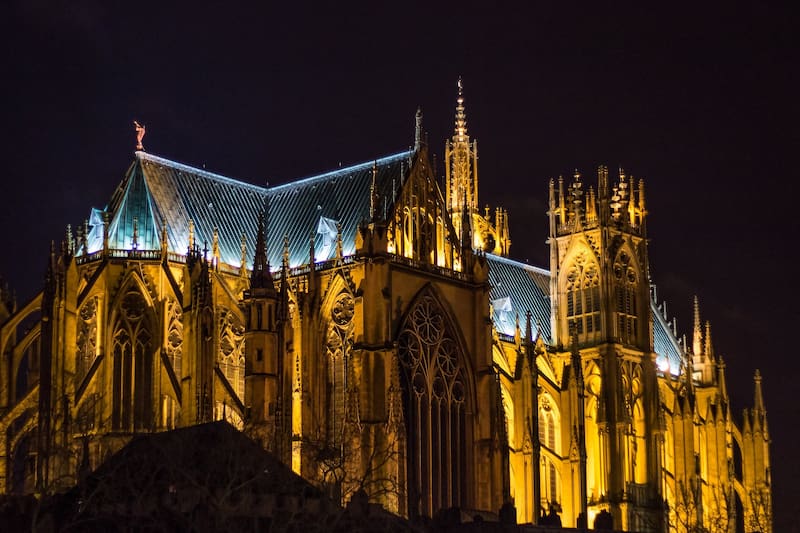 Cathédrale de Metz la nuit